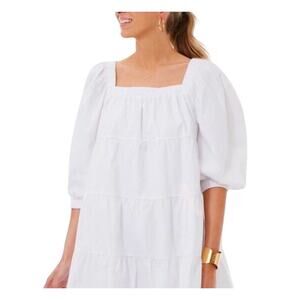 EUC Tuckernuck Pomander Place Halile Dress XS White 3/4 Sleeve Mini Dress 2571-Q